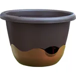 PLASTIA Plastia Květináč MARETA 25 závěsný, čokoláda+bronz