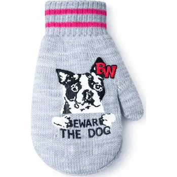 Rukavice xcena Pavlčáky vyteplené šedé dog Velikost: uni
