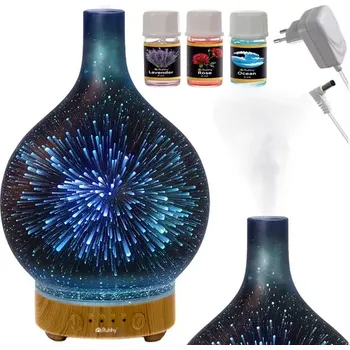 Ultrazvuková aroma lampa 200 ml + 3 vonné oleje