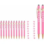 Kovová propiska s tlapkami (černá / růžová) Barva: růžová