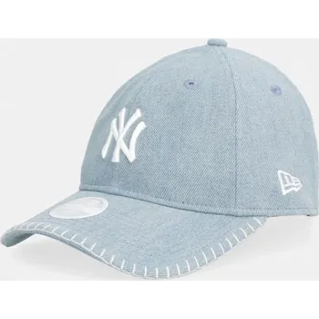 Kšiltovka Bavlněná baseballová čepice New Era DENIM STITCH 9TWENTY® 60771756 modrá 55X, vel. ONE SIZE