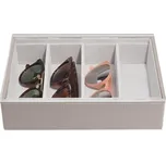 Stackers, Krabice na brýle Stackers Classic 4 přihrádky s akrylovým víkem taupe - Formadore