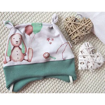 Kojenecká čepice AMÁLKA Elastická čepička teplákovina, Kouzelné hračky Velikost: 74-80