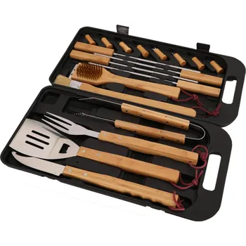 Grilovací nářadí Landmann Grilovací sada nářadí 18 ks v kufříku dřevo/nerez, 13395