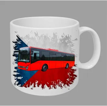 Moon River Iveco Crossway LE Red hrnek s autobusem vlajka obsah 330 ml (hrneček autobus)