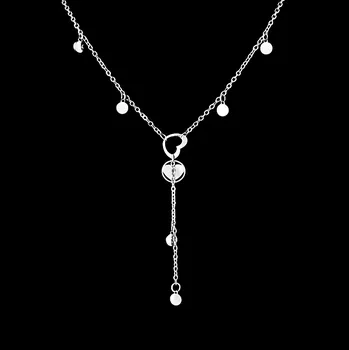 Náhrdelník Náhrdelník Jemné srdce s drobnými zdobenými přívěsky z chirurgické oceli č. 1997