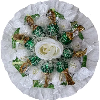 Piknikový koš DANNY MADE Kytice z bonbónů a čajů K16