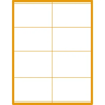 Samolepící etiketa 35 00339 - Print Etiketa A4, 105 mm x 72 mm, Oranžová reflexní, Papír, 8 etiket na archu, Balení - 100 ks