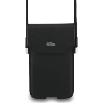 Telefonní příslušenství Lacoste PVC Iconic Petit Pique Metal Logo Kapsa na Telefon XL Black