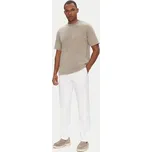 BOSS Kalhoty z materiálu T_Commuter-Slim 50534303 Bílá Slim Fit 52