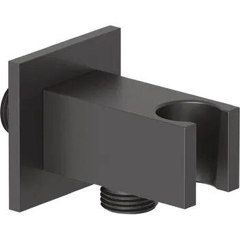 Sprchový držák Kludi A-Qa - Sprchové kolínko s držákem, matná černá 6556939-00