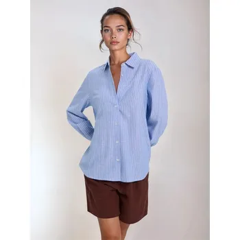 Dámská košile Sinsay - Košile s lněným vláknem a zavazováním na zádech - modrá - 085HC-05P - 085HC-05P-XXL