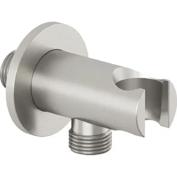 Sprchový držák Kludi A-Qa - Sprchové kolínko s držákem, kartáčovaný nikl 65567N5-00
