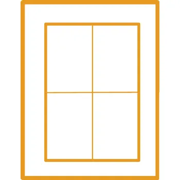 Samolepící etiketa 35 00182 - Print Etiketa A4, 80 mm x 110 mm, 4 etikety na archu - Balení 100 ks