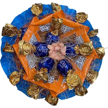 Piknikový koš DANNY MADE Kytice z bonbónů a čajů K14