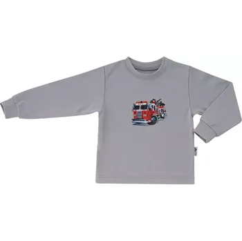 Chlapecké tričko ESITO | Dětské tričko dlouhý rukáv Hasiči - šedá / 104