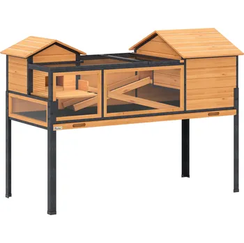 MM Handel HutPaw domeček pro želvu/výběh pro malá zvířata 128 x 63 x 96 cm žlutý