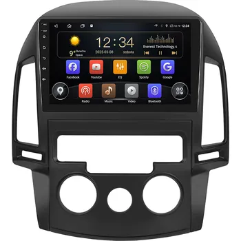 Autorádio Isudar 2DIN autorádio T75-IEV94 Android, Hyundai i30 s manuální klimatizací