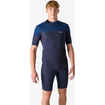 Potápěčské vybavení DECATHLON Pánský krátký neopren na surf strečový 500 XL MODRÁ|ŠEDÁ