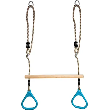 Výuková hračka 2Kids Toys Gymnastické kruhy s hrazdou Tyrkysové