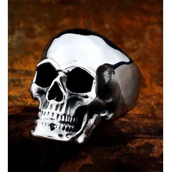 Prsten Prsten lebka - ocelový (24) (Prstýnek lebka (ocel))