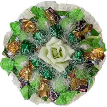 Piknikový koš DANNY MADE Kytice z bonbónů a čajů K11