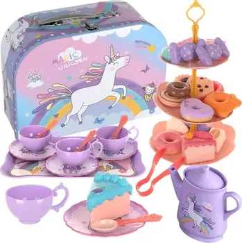 Dětská čajová souprava v kufříku s jednorožcem