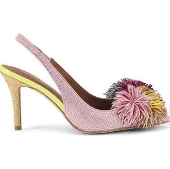 Dámské lodičky Semišové kotníkové boty Kurt Geiger London Pom Pom Sling 5385999209 růžová 39X, EUR 39