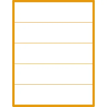 Samolepící etiketa 35 00320 - Print Etiketa A4, 210 mm x 59,3 mm, Lesklý papír, 5 etiket na archu, Balení - 100 ks