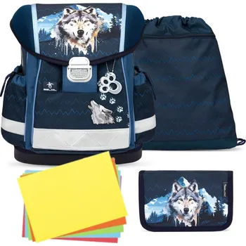 Dětské zboží Školní aktovka Belmil 403-13 Classy Northern Alpha (set s penálem a sáčkem) + DÁREK