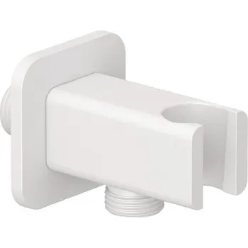 Sprchový držák Kludi A-Qa - Sprchové kolínko s držákem, matná bílá 6556853-00