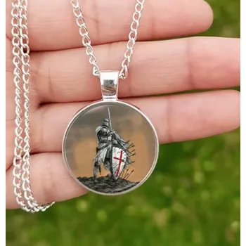 Řetízek Náhrdelník a přívěšek templář