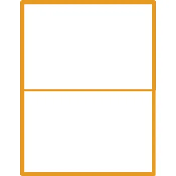 Speciální papír 35 00303 - Print Etiketa A4, 210 mm x 148,5 mm, Oranžová reflexní, Papír, 2 etikety na archu, Balení - 100 ks