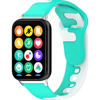 eses Silikonový řemínek pro Xiaomi Redmi Watch 4, 5, 6 a Smart Band 8 Pro a 9 Pro - Mátovo bílý