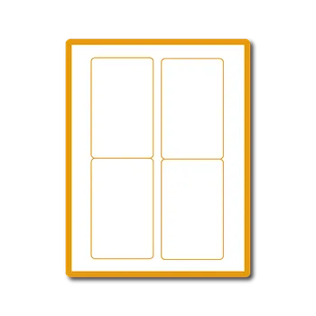 Speciální papír 35 00139 - Print Etiketa A4, 78,7 mm x 139,7 mm, 4 etikety na archu - Balení 100 ks