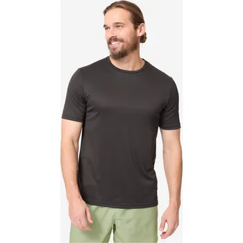 Pánské tričko DECATHLON Pánské tričko s krátkým rukávem s UV ochranou Water černé L ČERNÁ