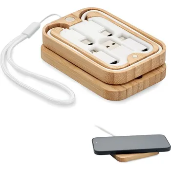 15W bezdrátová nabíječka z bamb - MO2450-40