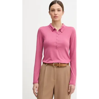 Pánské tričko Tričko s dlouhým rukávem United Colors of Benetton 3TVRD3017 růžová 30X, vel. XS