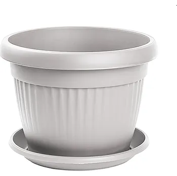 Květináč Gardino Gardino, Květináč MEDITERAN průměr 17 cm s podmiskou, bílá