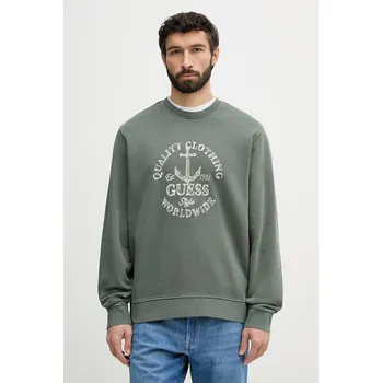 Pánská mikina Guess mikina mužská bavlněná M6GQ23.K3464 zelená 77X, vel. M