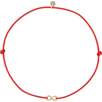 Náramek Náramek zlaté infinity červený