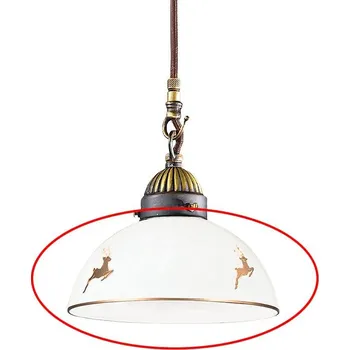 Stínidlo Kolarz 731.G150 - Náhradní sklo NONNA E27 pr. 20 cm jeleni rose gold