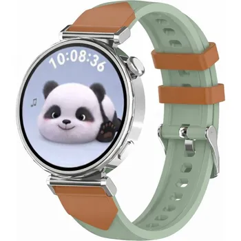 Ostatní příslušenství k chytrým hodinkám eses Silikonový sportovní řemínek pro Huawei Watch GT 5 41mm a GT 6 41mm - Tmavě zeleno hnědý, 18 mm