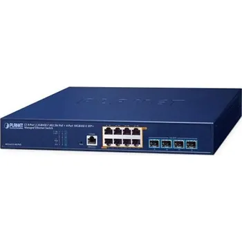 Switch Planet MGS-6311-8UP4X L3 switch, 8x2,5Gb PoE 802.3bt 240W, 4x10Gb SFP+
