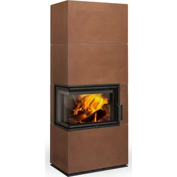 Krbová kamna ROMOTOP SOLID L krbová kamna 3,5-9,1 kW, kachle, černá lesklá