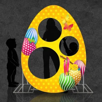 Vánoční ozdoba 2D fotorám velikonoční vajíčko žluté, 230 × 220 × 10 cm nesvětelné