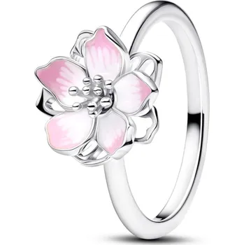 Prsten PANDORA stříbrný prsten Třešňový květ 60