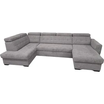 Sedací souprava Rohová rozkládací sedací souprava s 2x úložným prostorem pravá šedá VIENNA IV