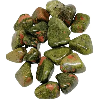 Sběratelství Unakit tromlovaný kámen M – přírodní kámen pro rovnováhu a uzdravení