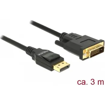 Video kabel Delock Kabel Displayport 1.2 samec > DVI 24+1 samec pasivní 3 m černý 85314